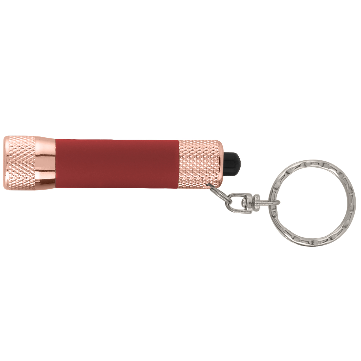 McQueen Softy Rose Gold Torch promotional camping item in red printed with your company logo