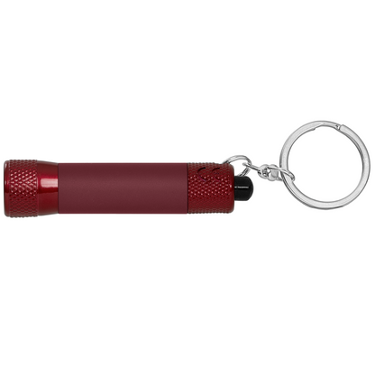 Chroma Softy Monochrome Classic 3 LED Torch Keychain promotional event giveaway in red printed with your company logo