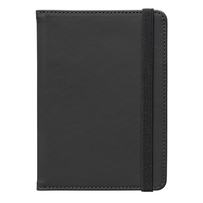 Malmö Recycled Passport Travel Wallet promotional travel accessory in black printed with your company logo