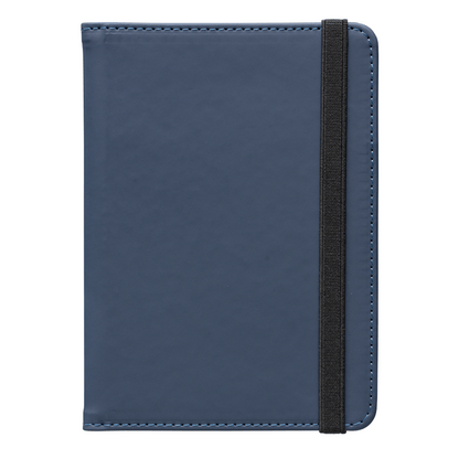 Malmö Recycled Passport Travel Wallet promotional travel accessory in navy blue printed with your company logo