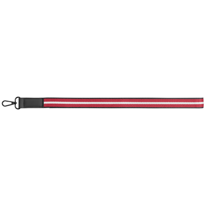 Newport rPET Woven Chevron Phone Strap Lanyard promotional lanyard in red printed with your company logo