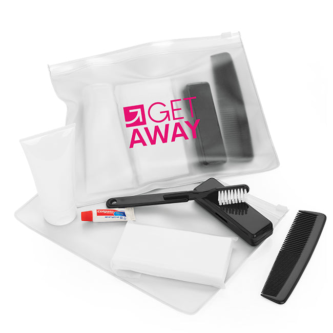 Set da viaggio in una custodia con cerniera A5 | Regali benessere firmati