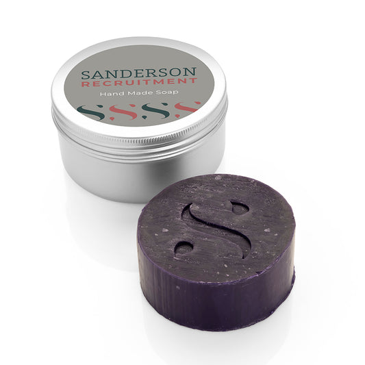 Debossed Hand Made Soap in a Tin (65g) | Branded wellness gifts