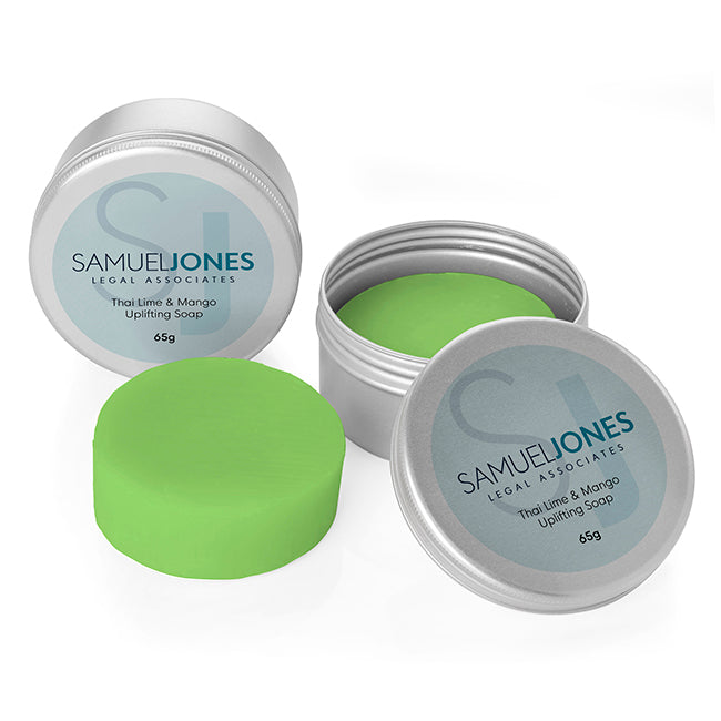 Sapone fatto a mano al lime e mango tailandese in una scatola di latta (65 g) | Regali benessere firmati
