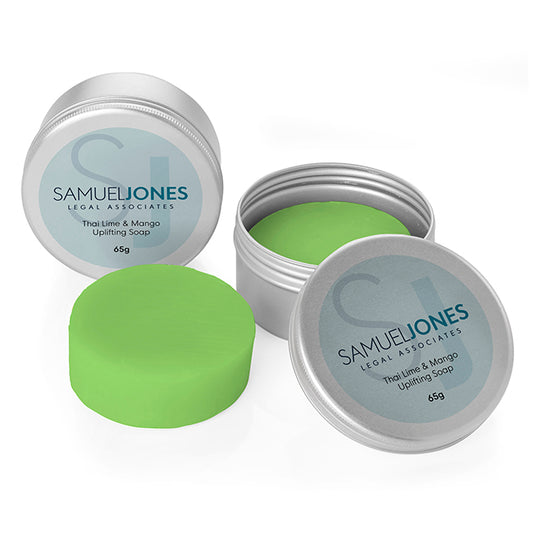 Thai Lime & Mango Hand Made Soap in a Tin (65g) | Branded wellness gifts