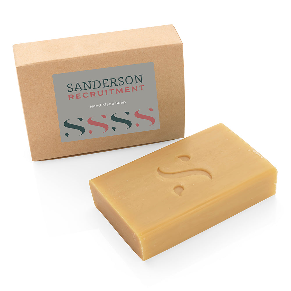 Sapone fatto a mano con impresso in una scatola (120 g) | Regali benessere firmati