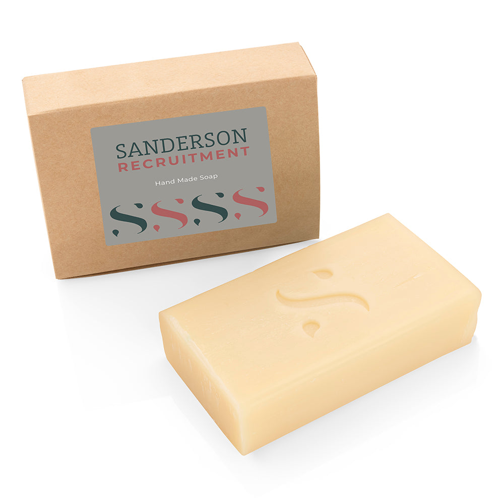 Sapone fatto a mano con impresso in una scatola (120 g) | Regali benessere firmati
