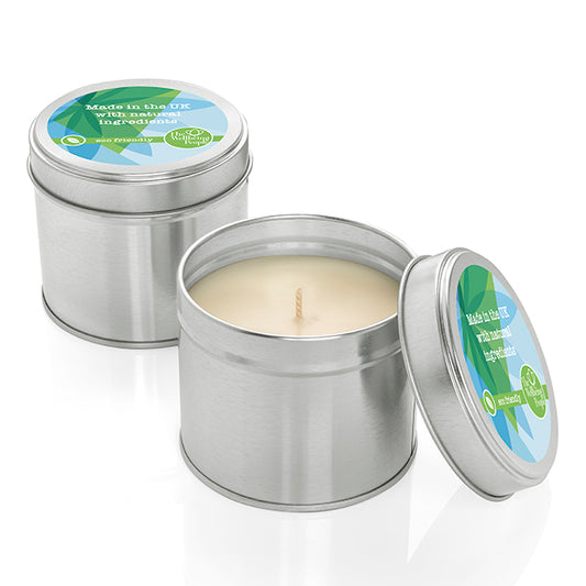 Candela di cera naturale in scatola di latta (135 g) | Regali benessere firmati