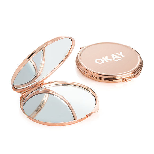 Specchio compatto doppio color oro rosa | Regali benessere firmati