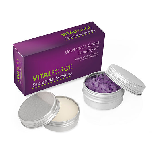 2-teiliges Entspannungs-/Stressabbau-Therapieset | Wellness-Geschenke mit Markenlogo