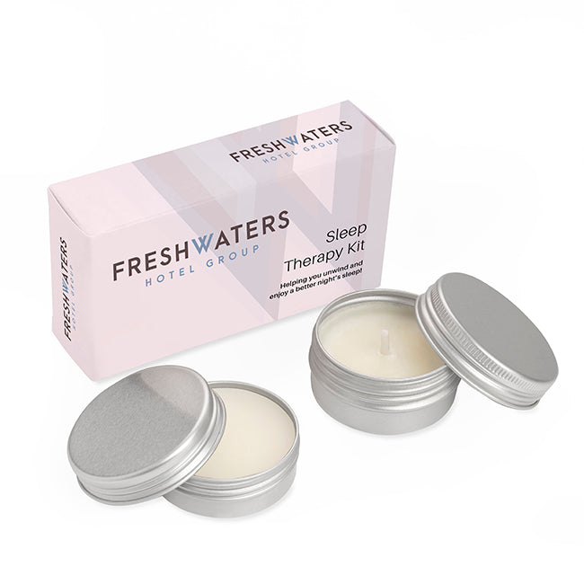 2-teiliges Entspannungs-/Schlaf-Easy-Therapie-Set | Wellness-Geschenke mit Markenlogo