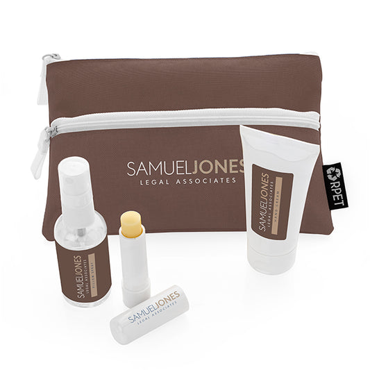 Set benessere da 4 pezzi in una borsa con cerniera | Regali benessere firmati