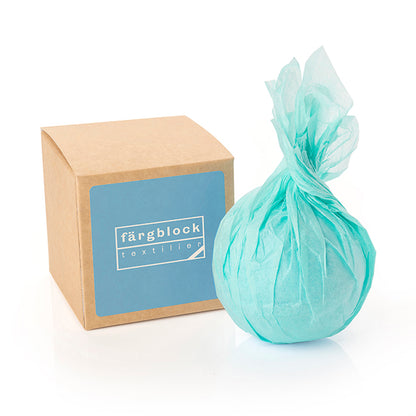 Badebombe/Sprudel in einer braunen Box (62 mm) | Wellness-Geschenke mit Markenlogo