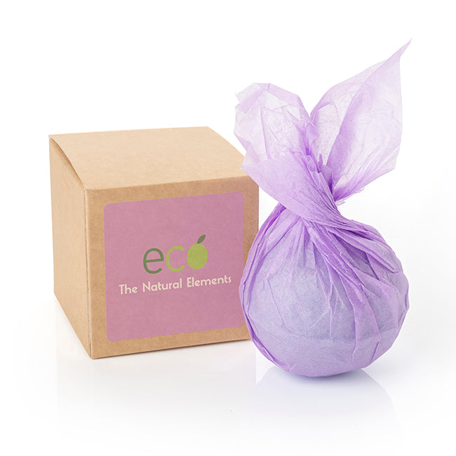 Badebombe/Sprudel in einer braunen Box (62 mm) | Wellness-Geschenke mit Markenlogo