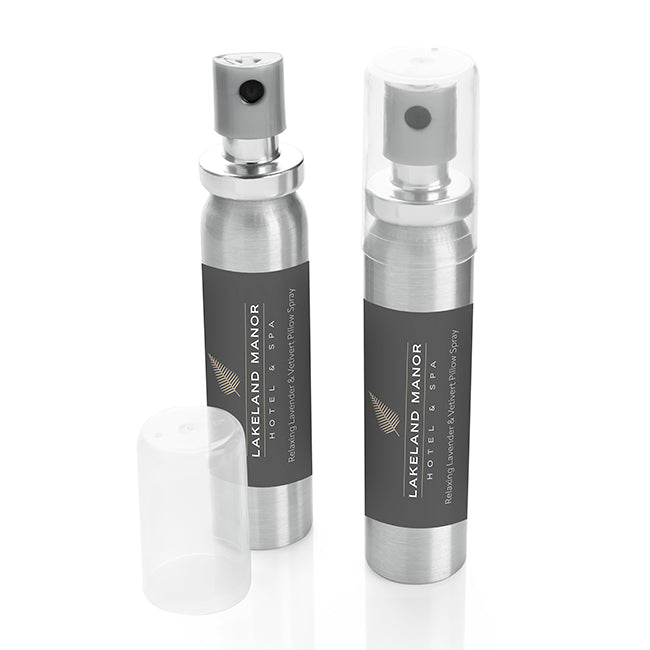 Entspannendes Lavendel- und Vetiver-Kissenspray (20 ml) | Wellness-Geschenke mit Markenlogo