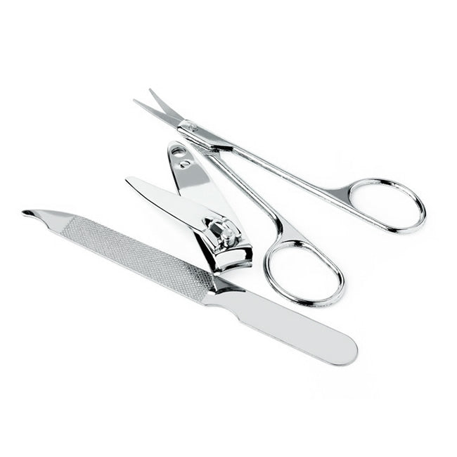 3 Piece Silver Coloured Nail Care Manicure Set | Branded wellness gifts