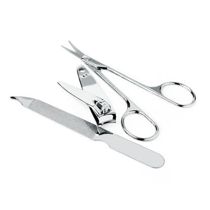 3 Piece Silver Coloured Nail Care Manicure Set | Branded wellness gifts