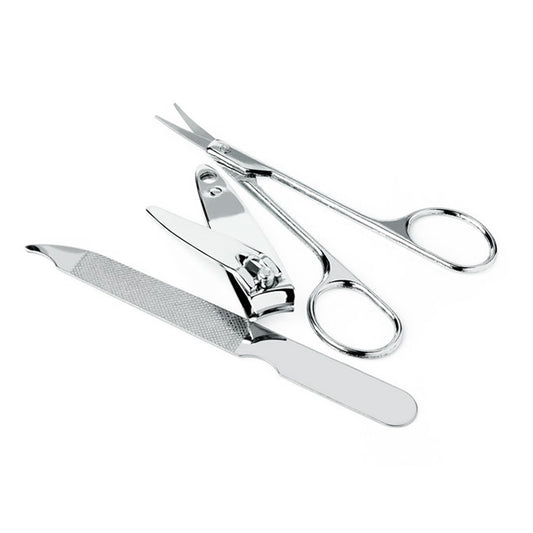 3 Piece Silver Coloured Nail Care Manicure Set | Branded wellness gifts