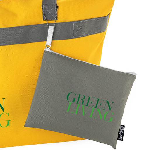 Printed rPET Shopper and Toiletry Bag Set | Branded wellness gifts