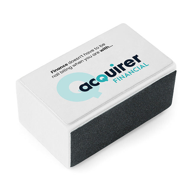 White Nail Block/Buffer | Branded wellness gifts