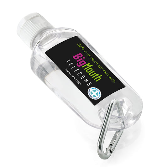 Disinfettante antibatterico per le mani su moschettone (50 ml) | Regali benessere firmati