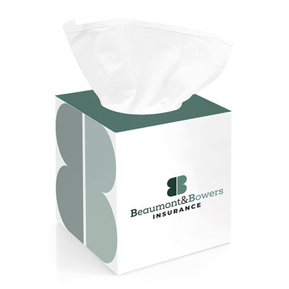 Box of 100 2-Ply White Tissues in Printed Box | Branded wellness gifts