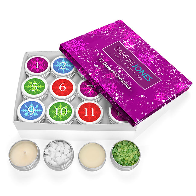 12 Tage Weihnachts-Geschenkset | Wellness-Geschenke mit Markenlogo