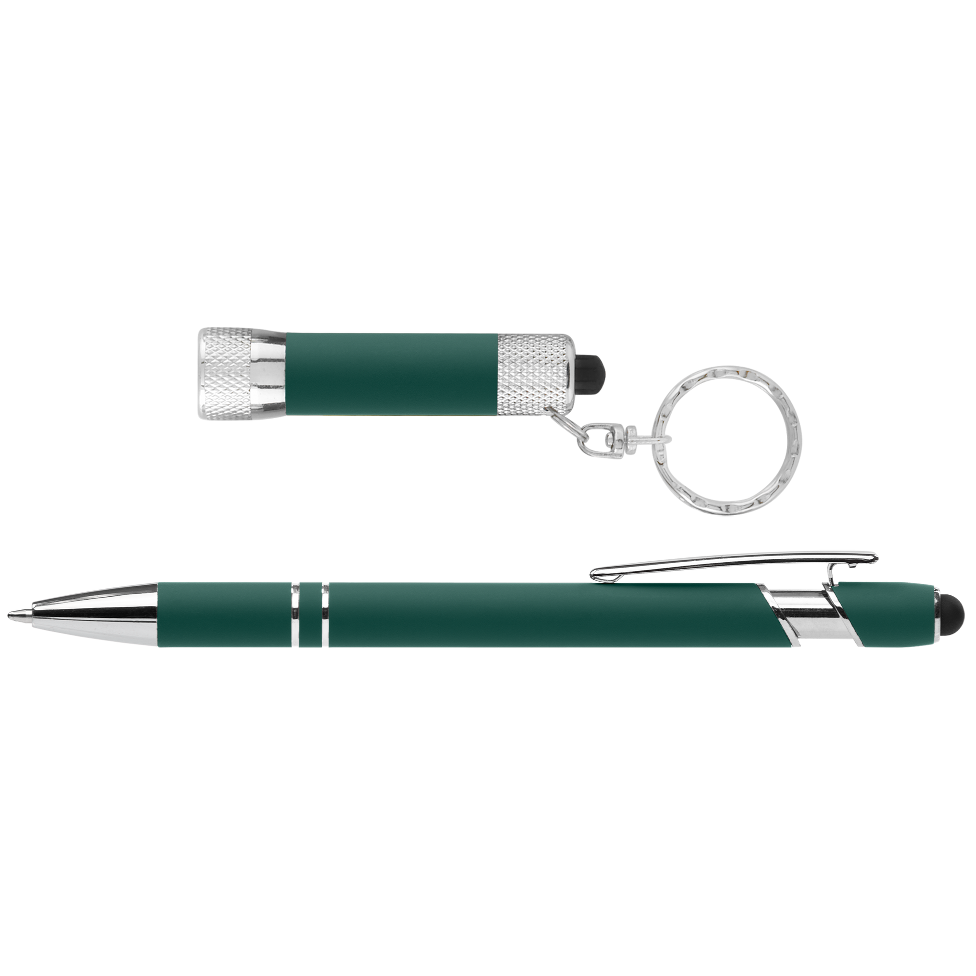 Prince Softy Gift Set with Window Box promotional pen in green laser engraved with your company logo