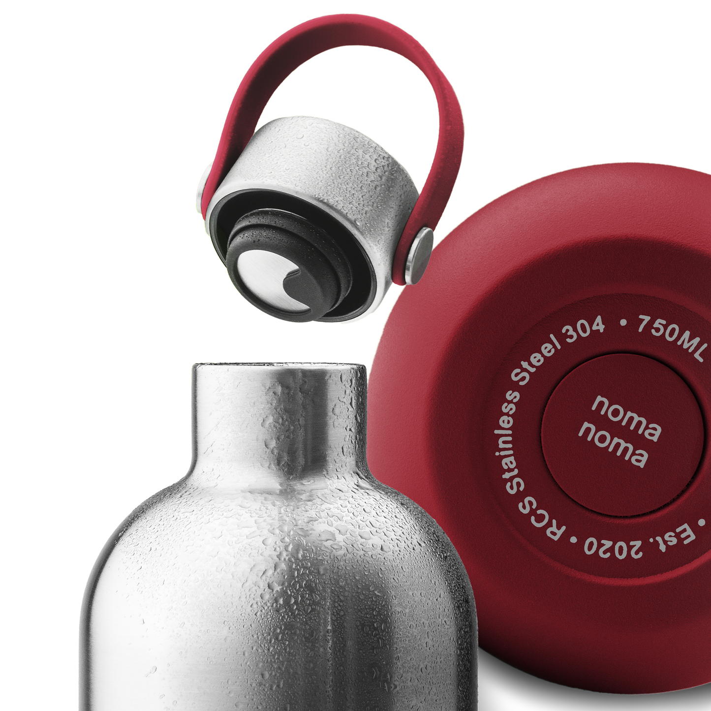 Borraccia in acciaio inossidabile (rosso granata) – 500 ml