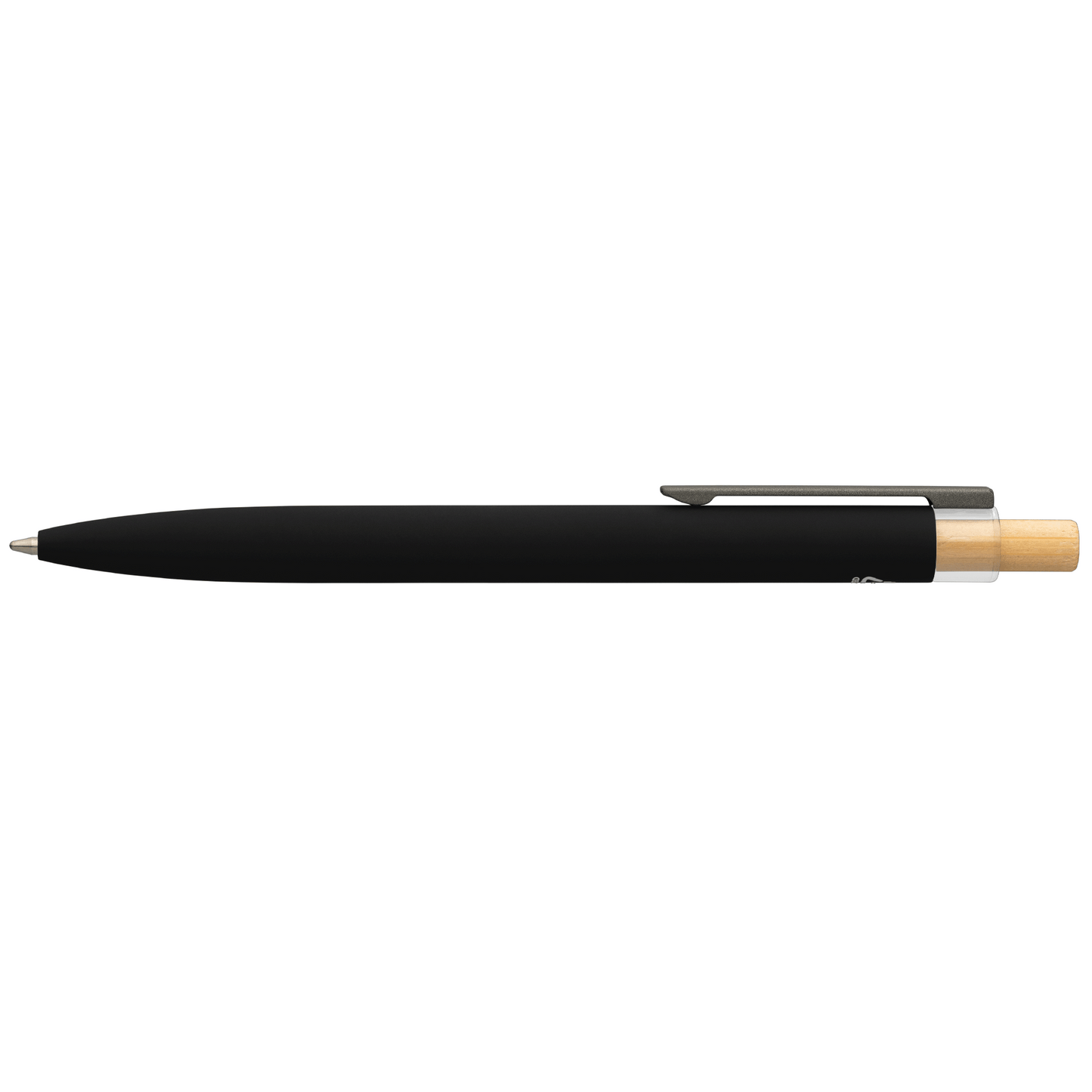 Reborn Recycled Aluminium Deluxe Pen promotional pen in black laser engraved with your company logo