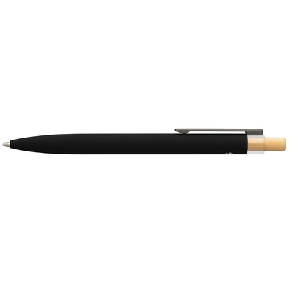 Reborn Recycled Aluminium Deluxe Pen promotional pen in black laser engraved with your company logo