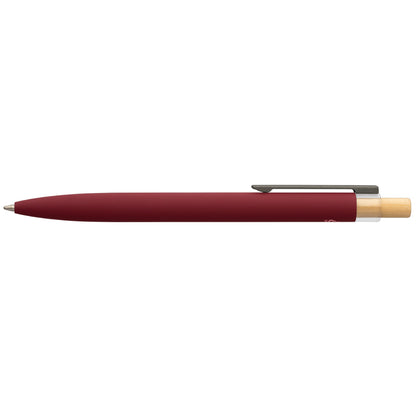 Reborn Recycled Aluminium Deluxe Pen promotional pen in burgundy laser engraved with your company logo