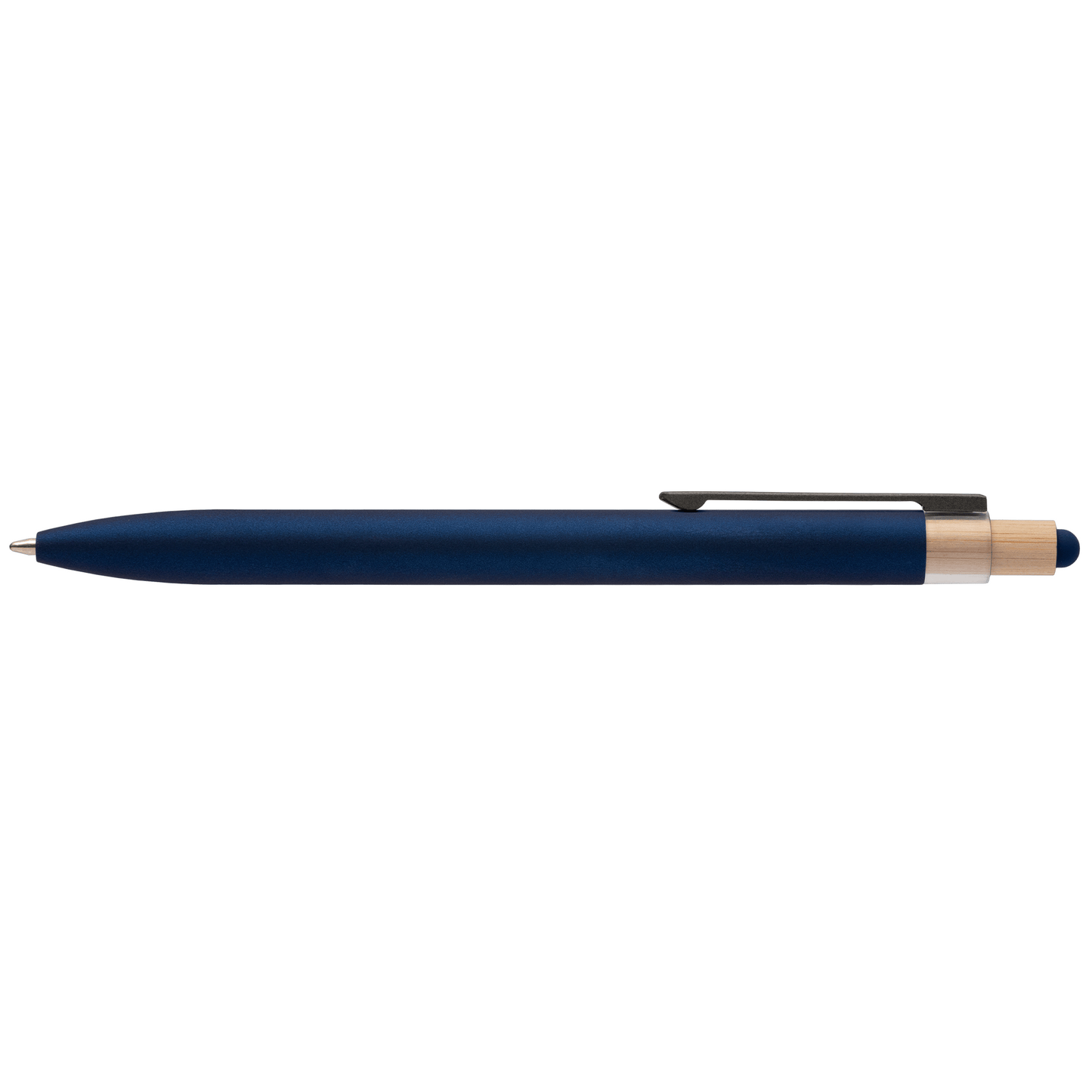 Reborn Recycled Aluminium Stylus Pen promotional pen in navy blue laser engraved with your company logo