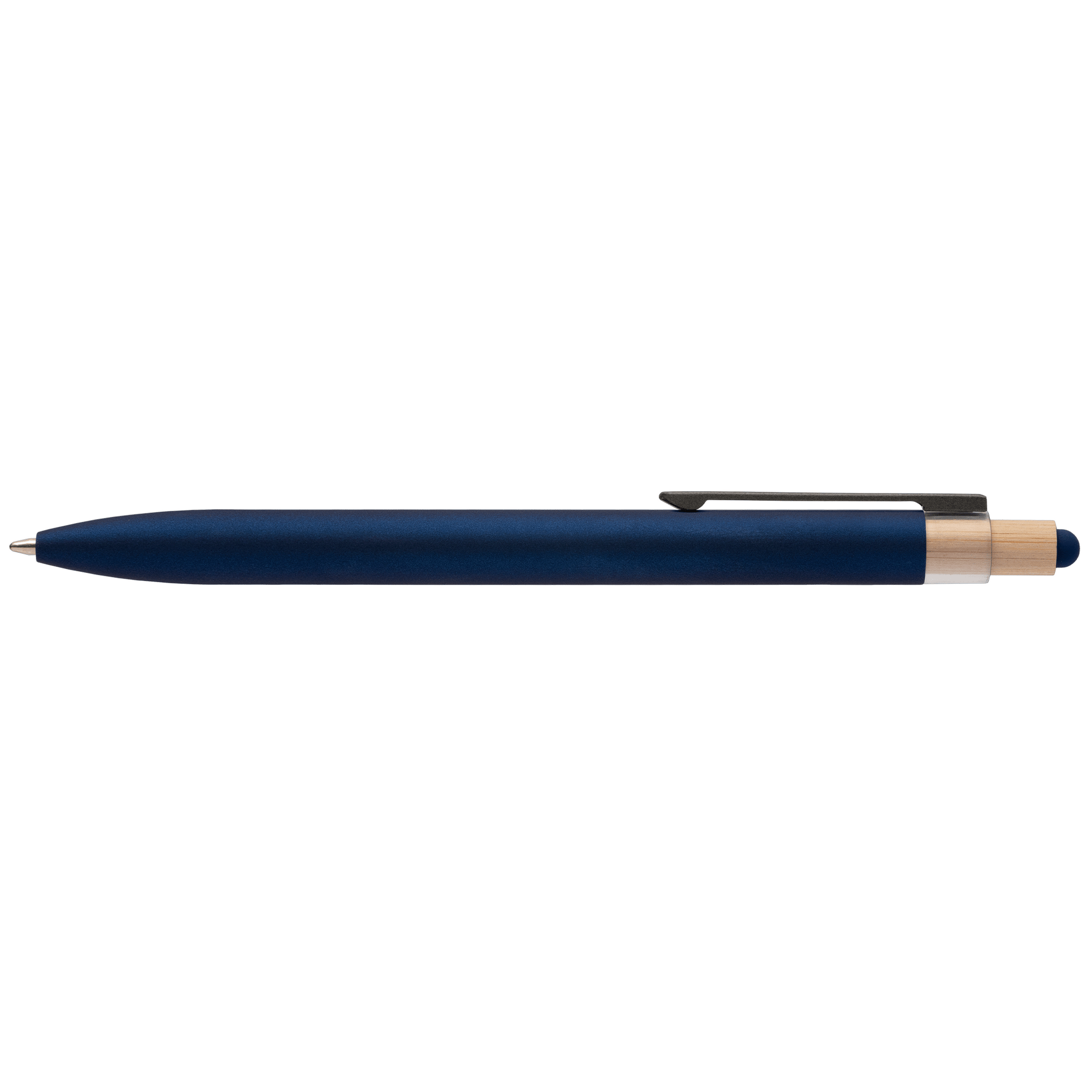 Reborn Recycled Aluminium Stylus Pen promotional pen in navy blue laser engraved with your company logo