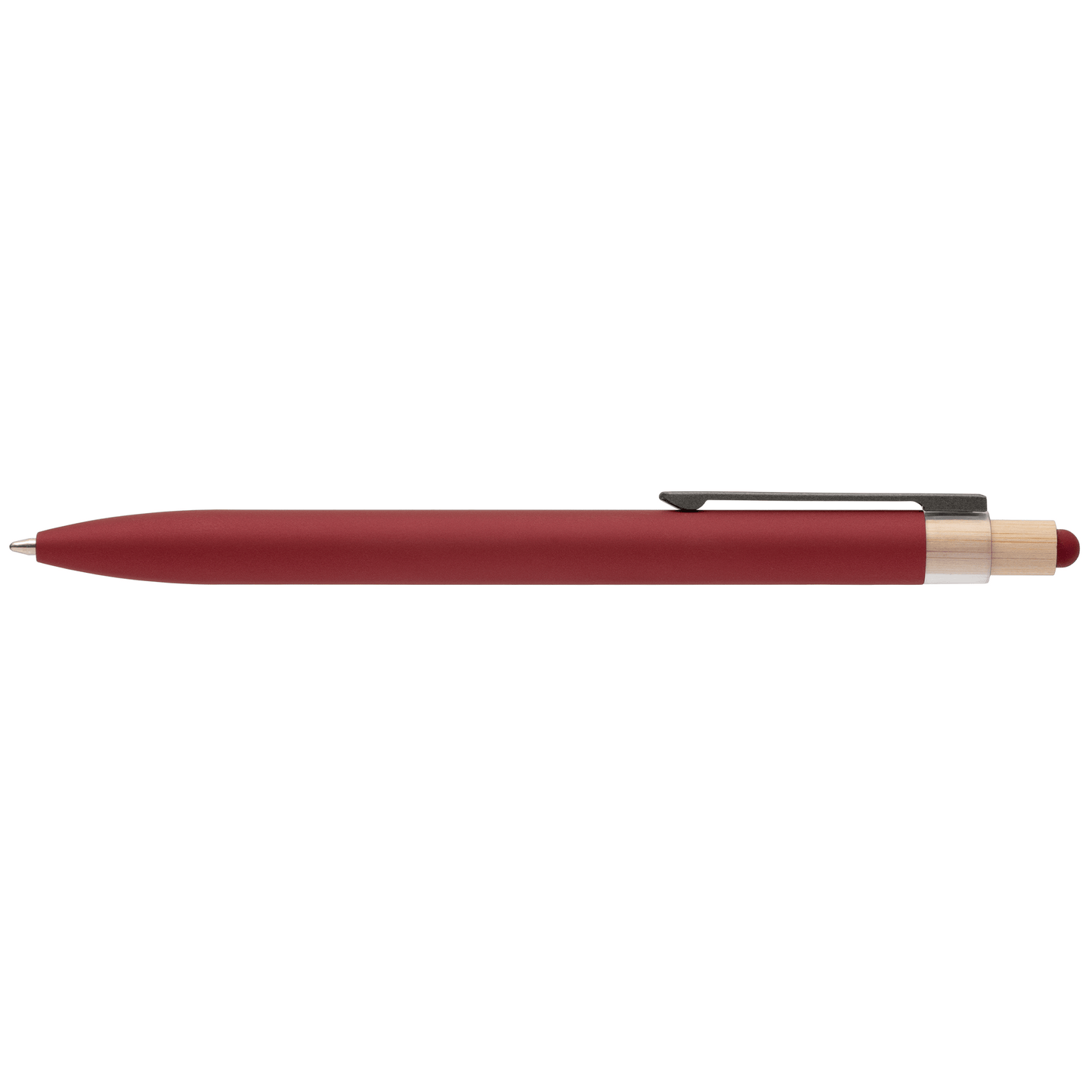 Reborn Recycled Aluminium Stylus Pen promotional pen in red laser engraved with your company logo