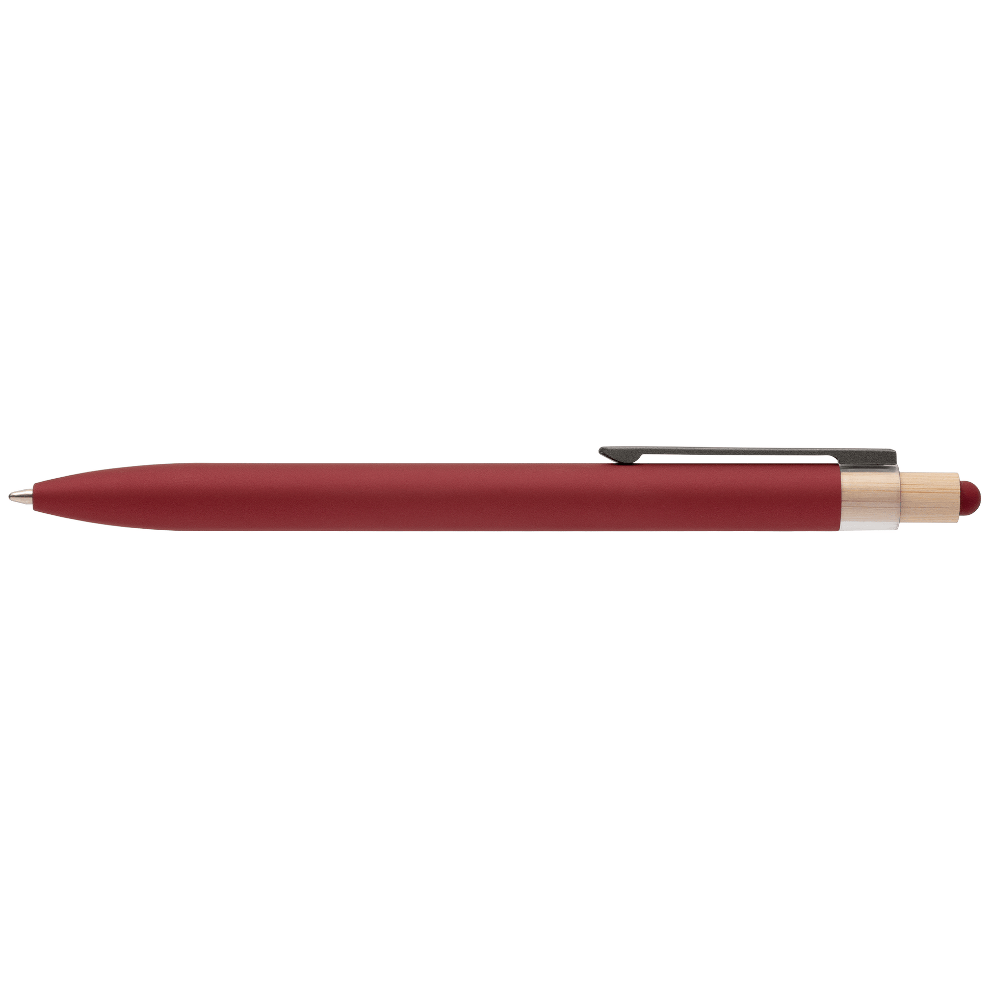 Reborn Recycled Aluminium Stylus Pen promotional pen in red laser engraved with your company logo