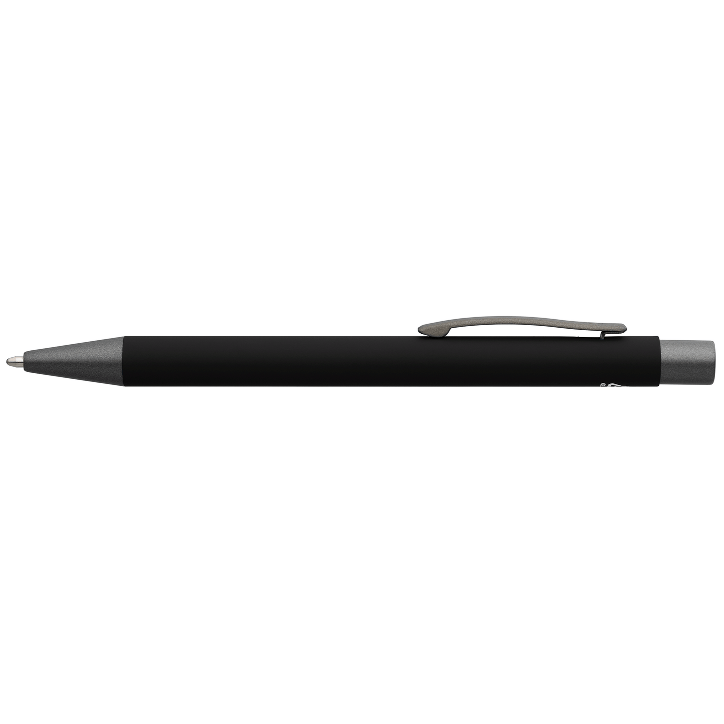 Bowie Recycled Aluminium Softy Pen promotional pen in black laser engraved with your company logo