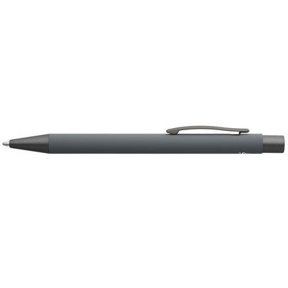 Bowie Recycled Aluminium Softy Pen promotional pen in cool gray laser engraved with your company logo