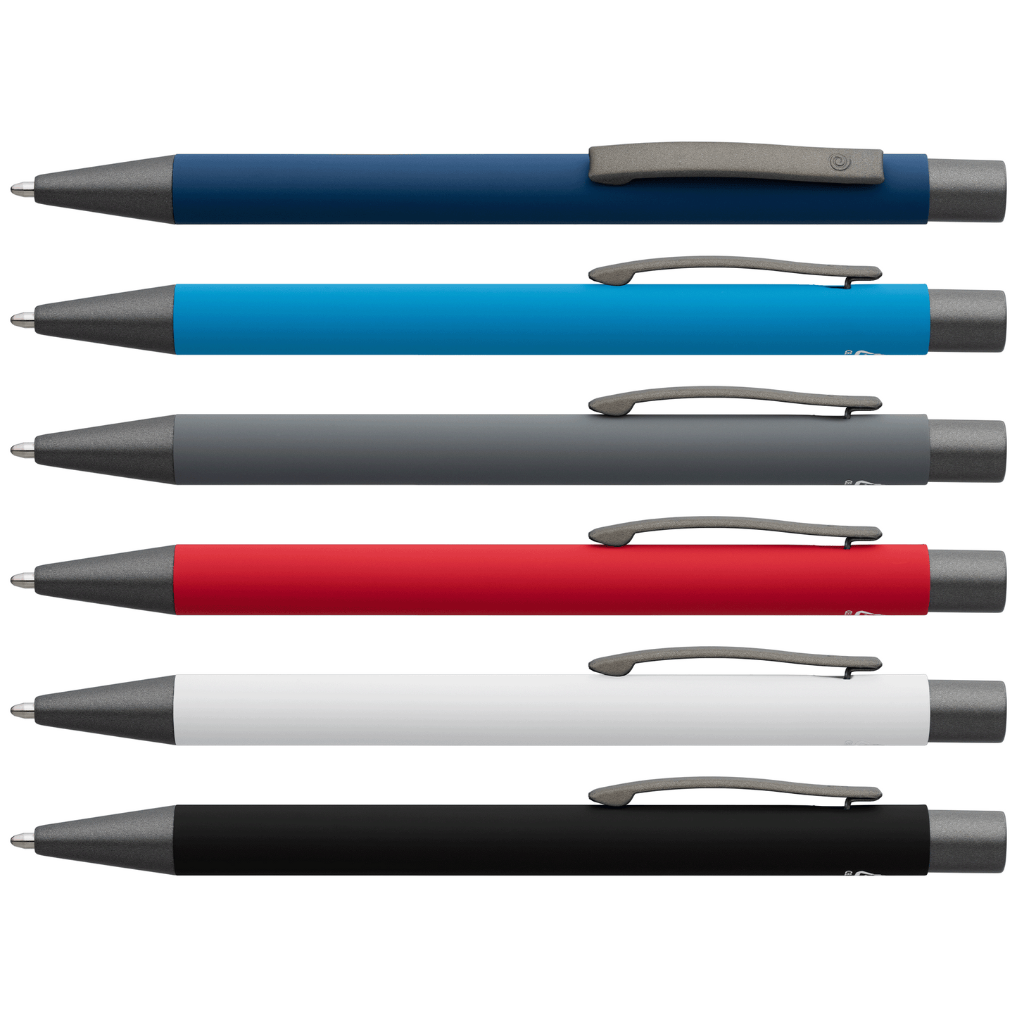 Bowie Recycled Aluminium Softy Pen promotional pen in assorted colours laser engraved with your company logo