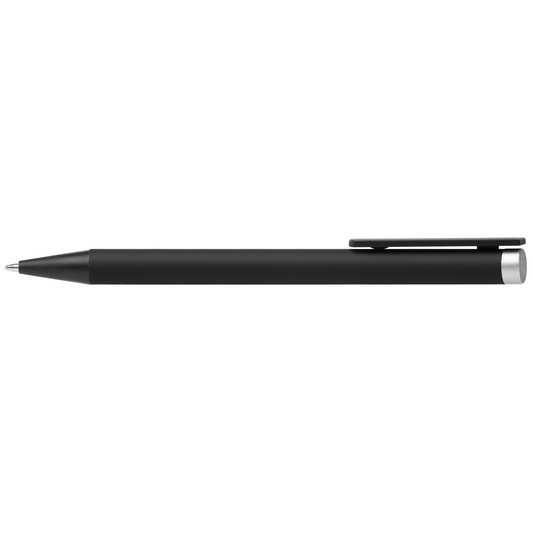 Volos Recycled Aluminium Colour Mirror Finish Ballpoint Pen promotional pen in silver printed with your company logo