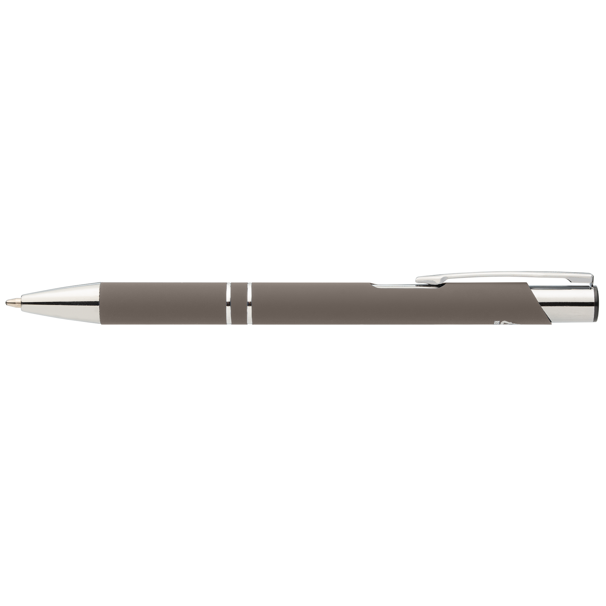 Tres-Chic Recycled Aluminium Chrome Trim Pen promotional pen in red brass laser engraved with your company logo
