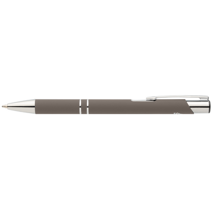 Tres-Chic Recycled Aluminium Chrome Trim Pen promotional pen in red brass laser engraved with your company logo