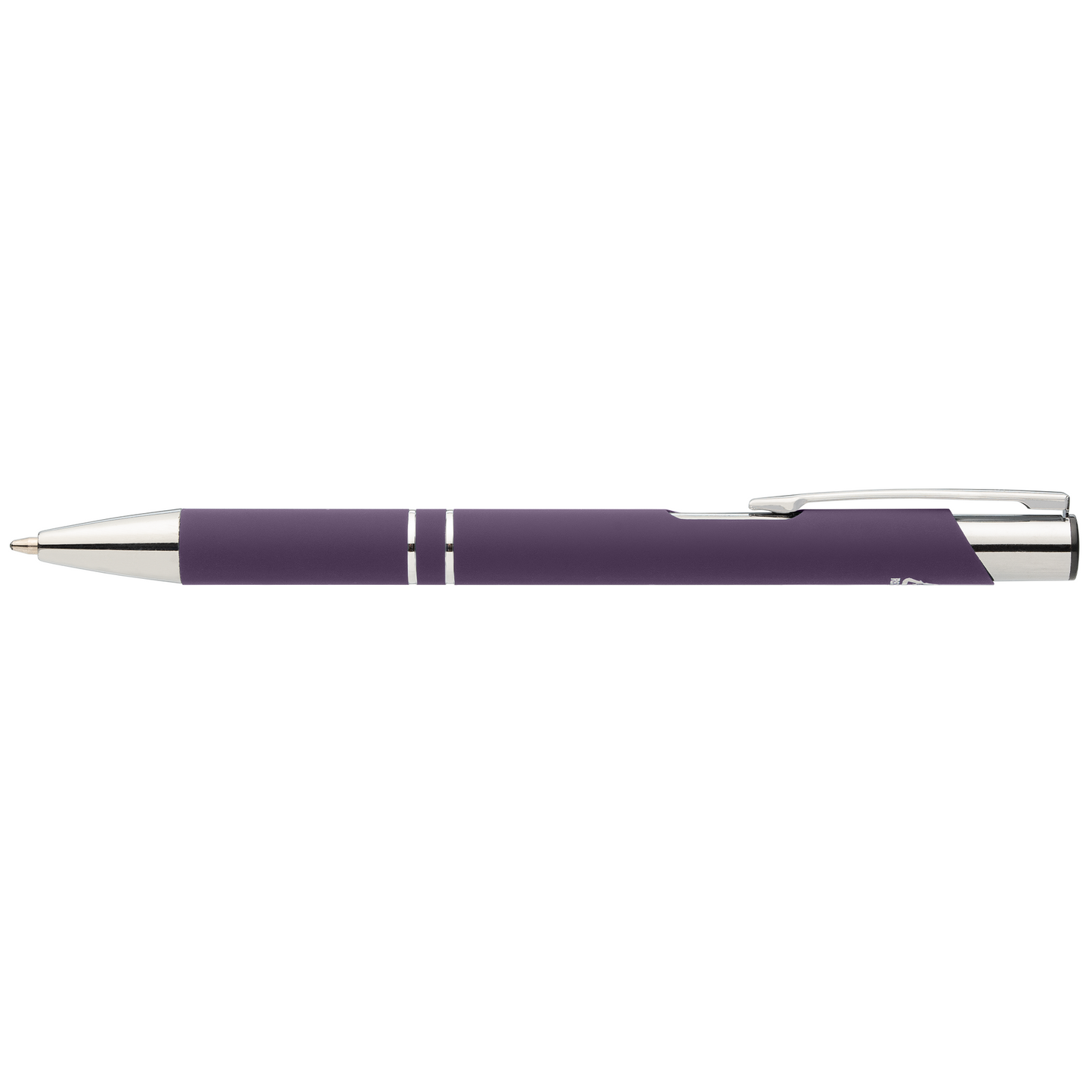 Tres-Chic Recycled Aluminium Chrome Trim Pen promotional pen in purple laser engraved with your company logo