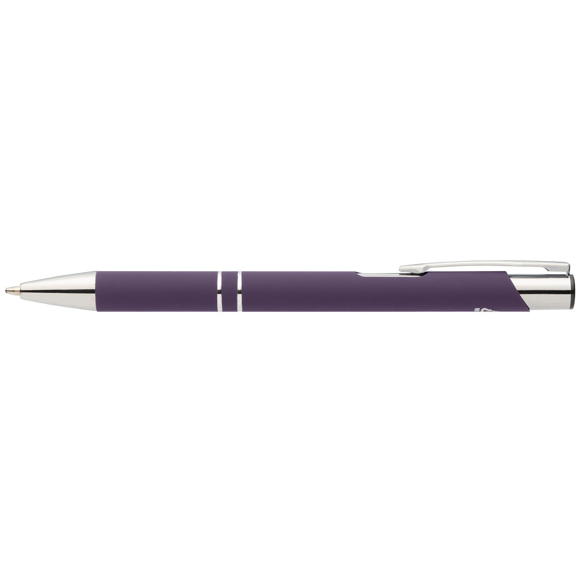 Tres-Chic Recycled Aluminium Chrome Trim Pen promotional pen in purple laser engraved with your company logo