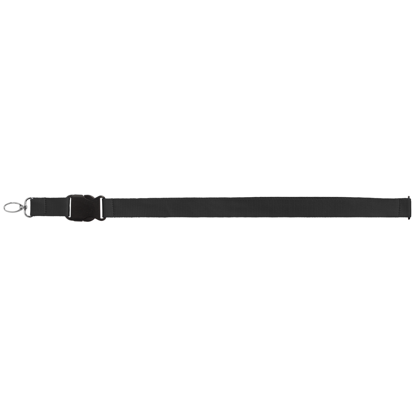 Jex rPET Breakaway Buckle Lanyard promotional lanyard in black printed with your company logo
