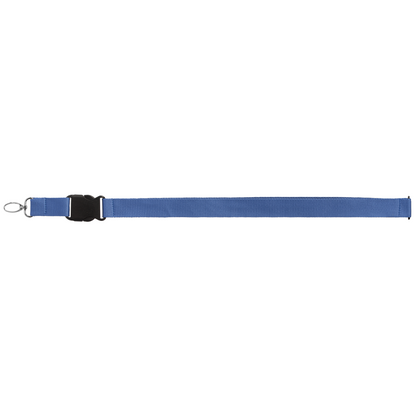 Jex rPET Breakaway Buckle Lanyard promotional lanyard in royal blue printed with your company logo