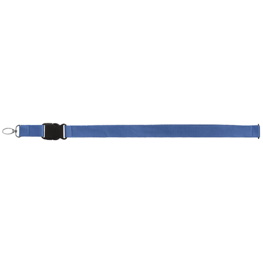 Jex rPET Breakaway Buckle Lanyard promotional lanyard in royal blue printed with your company logo
