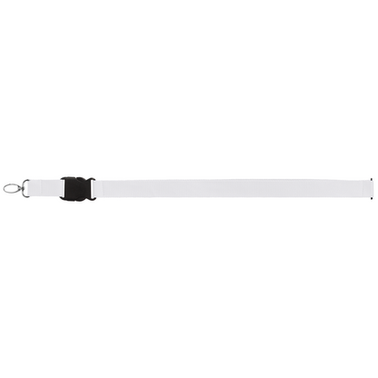 Jex rPET Breakaway Buckle Lanyard promotional lanyard in white printed with your company logo