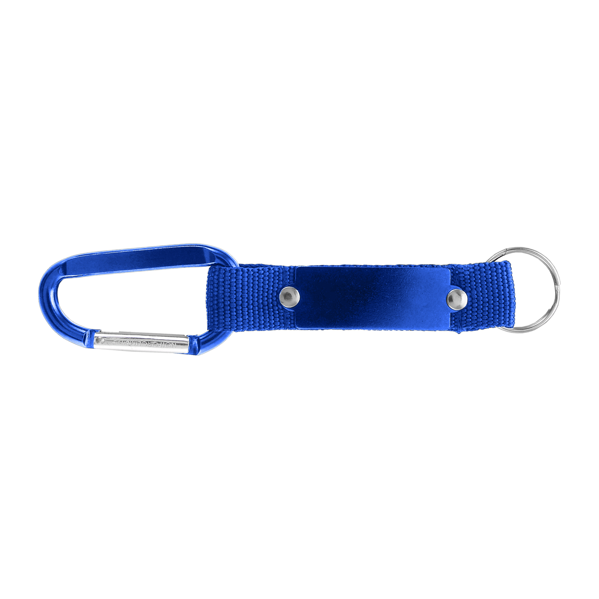 Willis Keyring promotional event giveaway in blue laser engraved with your company logo