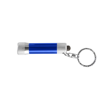 McQueen Torch promotional camping item in blue laser engraved with your company logo